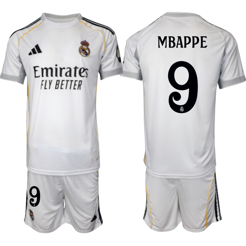 Men 2025-2026 Club Real Madrid home White #9 Soccer Jersey